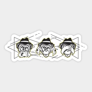 Monkey Head Sticker